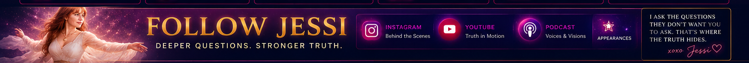 Follow Jessi Cox against an astral background